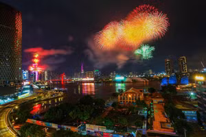 Pháo hoa đêm 2/7. Ảnh: ULAW. 