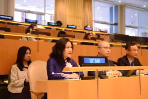 Thứ trưởng Bộ Nội vụ Nguyễn Thị Hà tại sự kiện CSW70 (Ảnh: Anh Phạm).