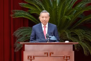 Tổng Bí thư Tô Lâm phát biểu bế mạc Hội nghị. Ảnh VGP