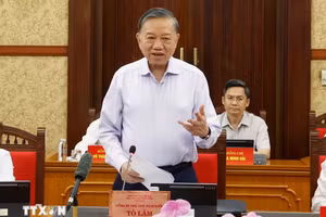 Tổng Bí thư, Chủ tịch nước chủ trì phiên họp Ban Chỉ đạo Trung ương về phát triển khoa học, công nghệ, đổi mới sáng tạo và chuyển đổi số. (Ảnh: Thống Nhất/TTXVN)