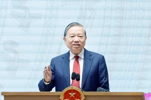 Tổng Bí thư Tô Lâm phát biểu. (Ảnh: Thống Nhất/TTXVN)