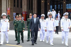 Chủ tịch nước Lương Cường đến dự lễ kỷ niệm. Ảnh: Lâm Khánh/TTXVN.