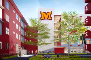 Kí túc xá mới tại Trường Đại học Công nghệ Miền Đông dự kiến khởi công trong năm 2026. Ảnh: MIT.