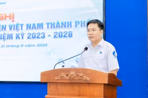 Anh Nguyễn Đăng Khoa - Chủ tịch Hội Sinh viên Việt Nam TPHCM khóa VII. Ảnh: Thành đoàn TPHCM. 