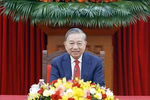 Tổng Bí thư Tô Lâm điện đàm với Bí thư thứ nhất Đảng Cộng sản Cuba, Chủ tịch nước Cộng hòa Cuba Miguel Diaz-Canel. Ảnh: Thống Nhất/TTXVN