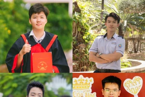 Bốn tân thủ khoa xuất sắc của Trường Đại học Bách khoa TPHCM năm 2025. Ảnh: NVCC. 