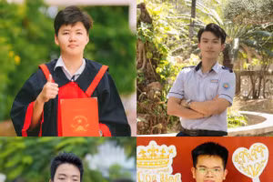 Bốn tân thủ khoa xuất sắc của Trường Đại học Bách khoa TPHCM năm 2025. Ảnh: NVCC. 