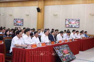 Tổng Bí thư Tô Lâm, Trưởng Ban Chỉ đạo Trung ương và các đại biểu tham dự hội nghị. (Ảnh: Thống Nhất/TTXVN)