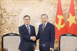 Tổng Bí thư Tô Lâm tiếp Đại sứ Hàn Quốc tại Việt Nam Choi Youngsam. Ảnh: Thống Nhất/TTXVN.