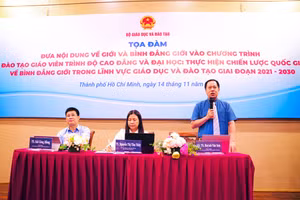 Tọa đàm "Đưa nội dung về giới và bình đẳng giới vào chương trình đào tạo giáo viên". Ảnh: HCMUE. 
