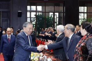 Tổng Bí thư Tô Lâm và các đại biểu tại Lễ kỷ niệm. Ảnh: Thống Nhất/TTXVN
