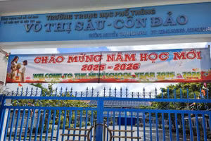Trường THPT Võ Thị Sáu (đặc khu Côn Đảo, TPHCM) sẵn sàng bước vào năm học mới. Ảnh: NTCC. 
