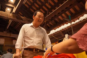 Tại mô hình “vừa học, vừa làm” do ông Khôi xây dựng. Ảnh: Nguyệt Minh