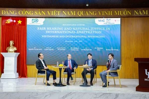 Tọa đàm "Thẩm quyền hội đồng trọng tài và nguyên tắc xét xử công bằng". Ảnh: HCMULAW. 
