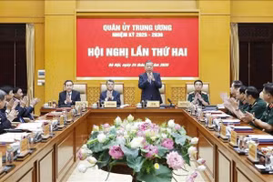 Tổng Bí thư, Chủ tịch nước Tô Lâm, Bí thư Quân uỷ Trung ương chủ trì Hội nghị lần thứ hai Quân uỷ Trung ương nhiệm kỳ 2025 - 2030. Ảnh: Thống Nhất/TTXVN