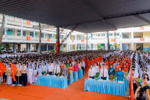 Toàn cảnh buổi lễ khai giảng. Ảnh: NTCC.