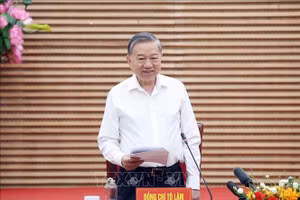 Tổng Bí thư Tô Lâm phát biểu. (Ảnh: Thống Nhất/TTXVN)