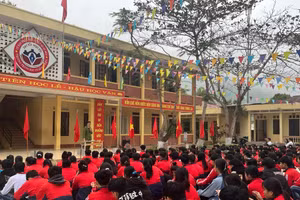 Trường THCS Sơn Điện (xã Sơn Điện, tỉnh Thanh Hóa). Ảnh: NTCC. 