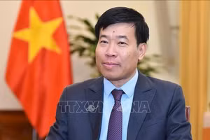 Ủy viên Trung ương Đảng, Phó Bí thư Thường trực Đảng ủy, Thứ trưởng Bộ Ngoại giao Nguyễn Mạnh Cường. Ảnh: TTXVN phát