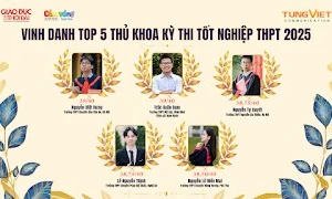 Công bố danh sách Vinh danh top 5 thủ khoa toàn quốc Kỳ thi tốt nghiệp THPT 2025