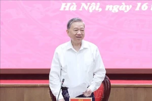 Tổng Bí thư Tô Lâm phát biểu. (Ảnh: Thống Nhất/TTXVN)