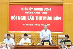 Tổng Bí thư Tô Lâm, Bí thư Quân ủy Trung ương phát biểu. (Ảnh: Thống Nhất/TTXVN)