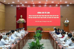 Tổng Bí thư Tô Lâm phát biểu. (Ảnh: Thống Nhất/TTXVN)