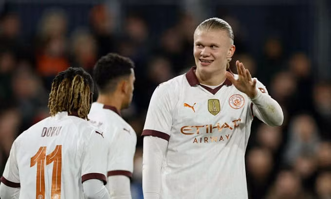 Chùm ảnh: Haaland làm nên lịch sử gần 100 năm tại Man City 