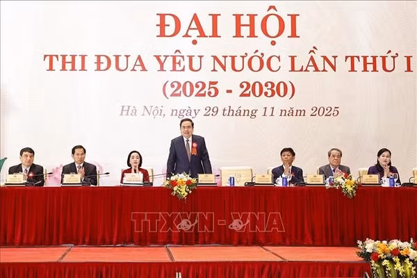 Chủ tịch Quốc hội Trần Thanh Mẫn và đại biểu dự Đại hội. Ảnh: Doãn Tấn/TTXVN