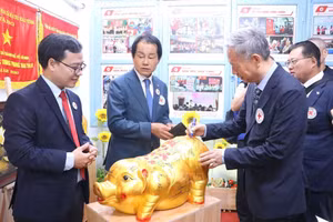 Ông Cho Euiyoung, Chủ tịch Hội Chữ thập đỏ Thành phố Incheon (Hàn Quốc), cùng các đại biểu tham gia các hoạt động xã hội nhân đạo tại TPHCM.