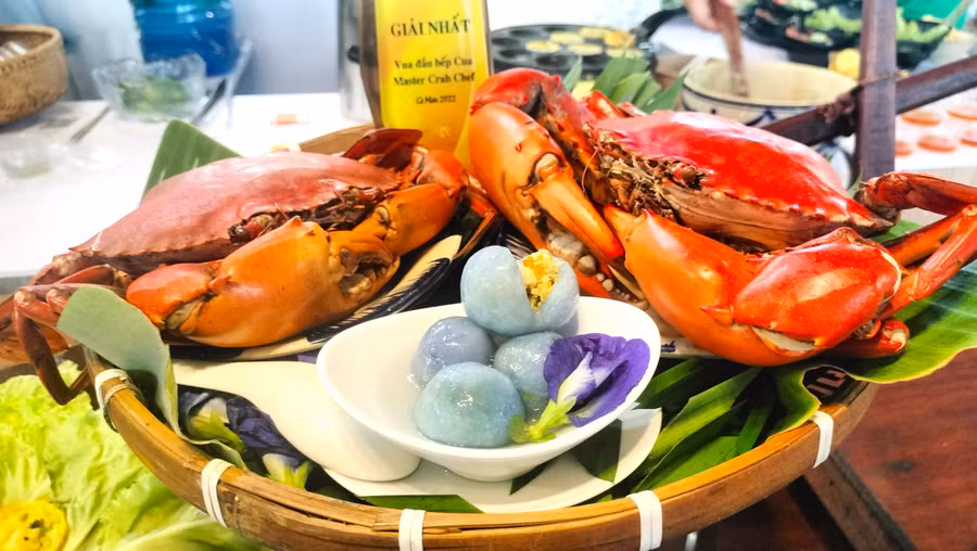 Món chè cua được trưng bày tại Ngày hội Cua Cà Mau.