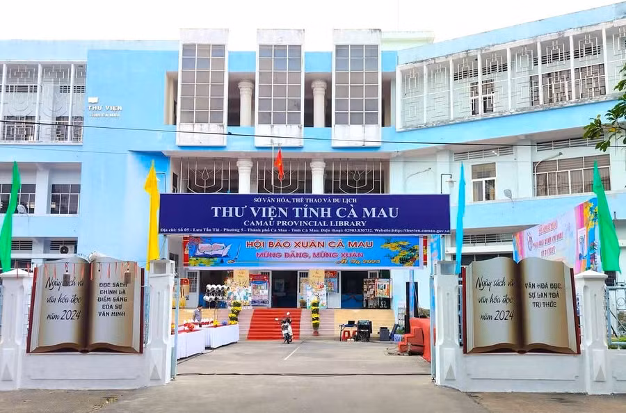 Trụ sở Thư viện tỉnh Cà Mau hiện tại. (Ảnh: Q.M)