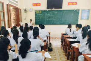 Thầy trò Trường THPT An Lão (huyện An Lão) trong giờ học.