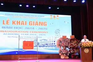 Lễ Khai giảng năm học mới tại Trường Đại học Hàng hải Việt Nam.