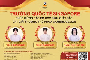 Các em học sinh SIS đạt giải thưởng tại Kỳ thi Quốc tế Cambridge 2025. 