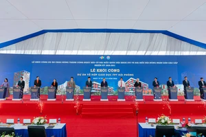 Nghi thức khởi công Tổ hợp giáo dục FPT Hải Phòng. 