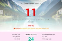 Lịch âm 11/2 - Xem lịch âm ngày 11/2/2026
