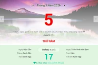 Lịch âm 5/3 - Xem lịch âm ngày 5/3