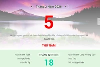 Lịch âm 5/2 - Xem lịch âm ngày 5/2/2026