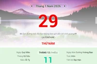 Lịch âm 29/1 - Xem lịch âm ngày 29/1/2026
