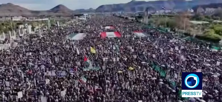 Biển người Yemen xuống đường ủng hộ Iran và Lebanon