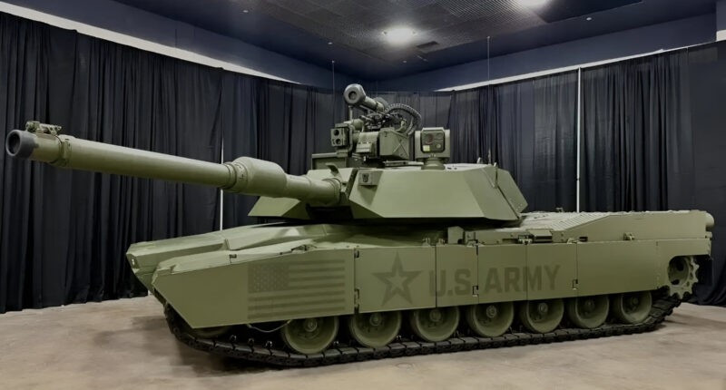 Nguyên mẫu xe tăng M1E3 Abrams được trưng bày tại Triển lãm Ô tô Quốc tế Bắc Mỹ. Ảnh: Quân đội Hoa Kỳ