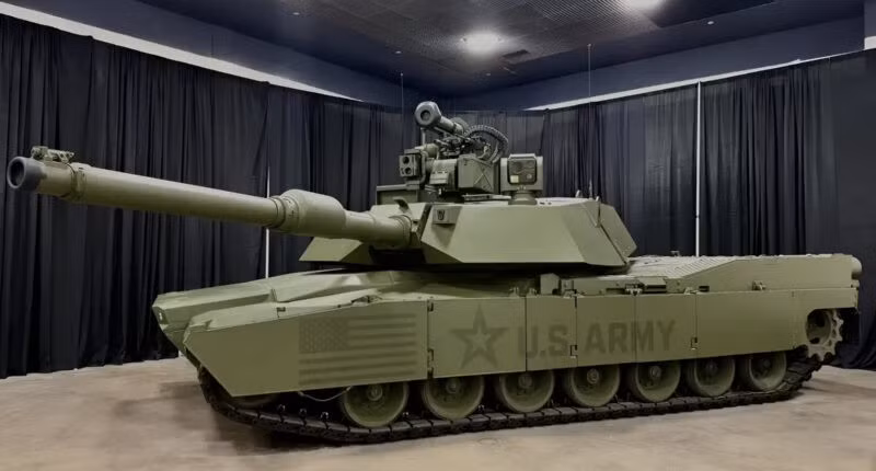 Nguyên mẫu xe tăng M1E3 Abrams được trưng bày tại Triển lãm Ô tô Quốc tế Bắc Mỹ. Ảnh: Quân đội Hoa Kỳ