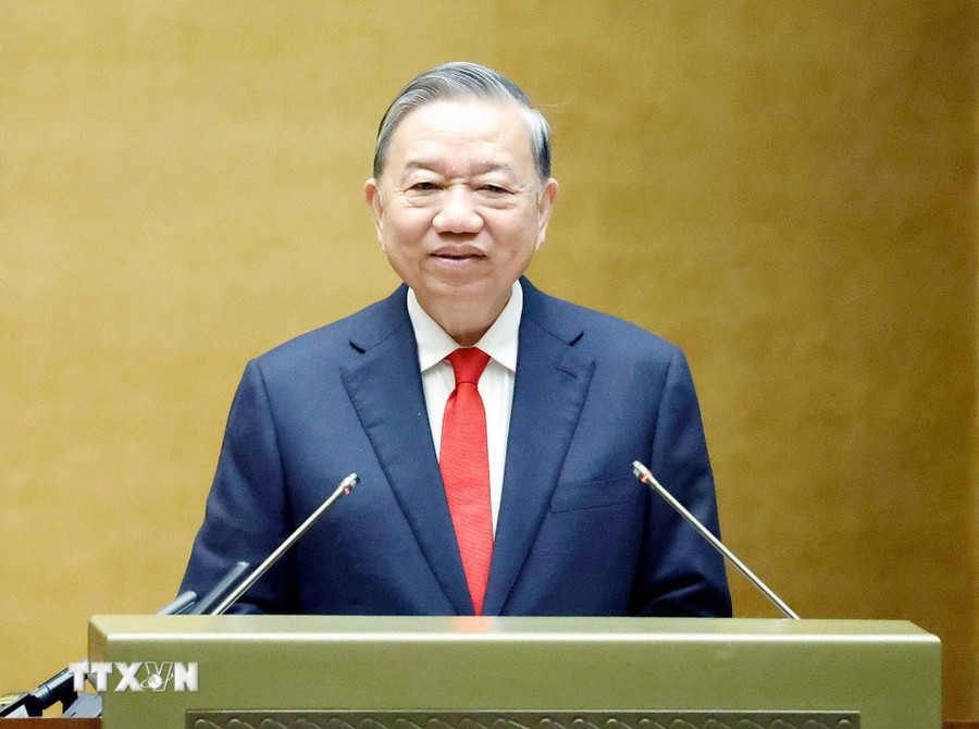 Tổng Bí thư Tô Lâm phát biểu chỉ đạo. (Ảnh: Thống Nhất/TTXVN)