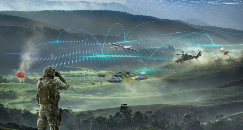 Một người lính "kết nối" với nhiều khu vực khác nhau trong chiến trường.