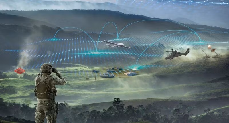 Một người lính "kết nối" với nhiều khu vực khác nhau trong chiến trường.