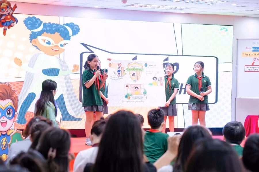 Tiết chuyên đề Khoa học tại trường Ngôi Sao Hà Nội.