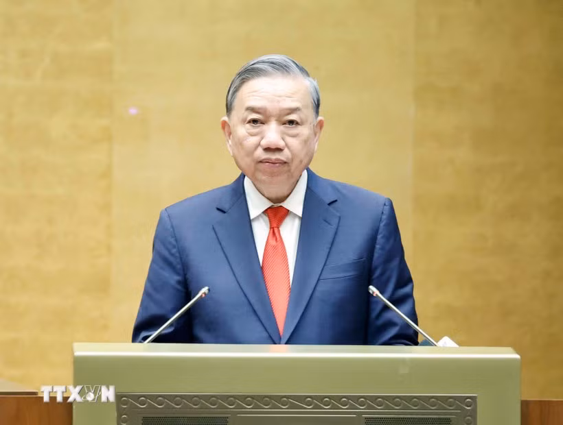 Tổng Bí thư Tô Lâm phát biểu chỉ đạo. (Ảnh: Thống Nhất/TTXVN)