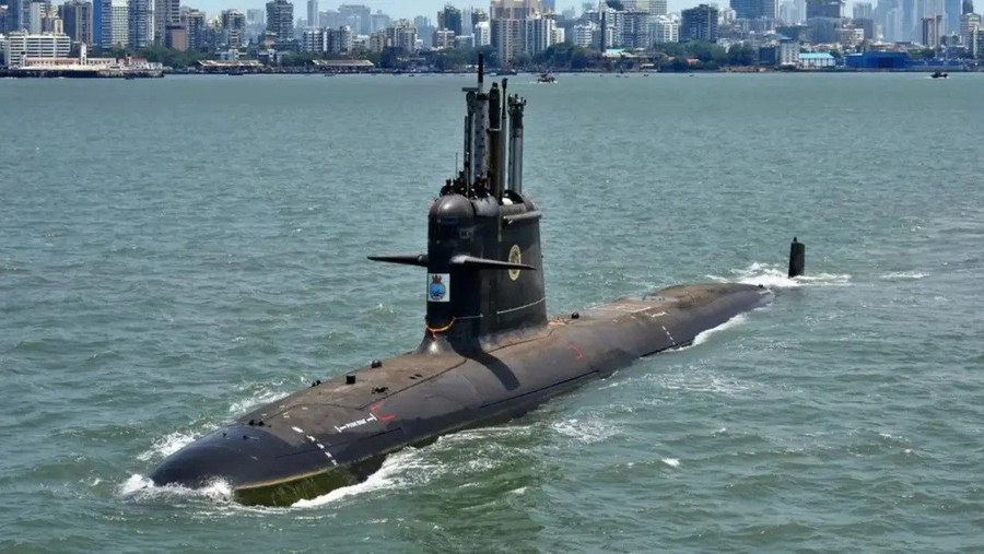 Một tàu ngầm của Hải quân Ấn Độ.