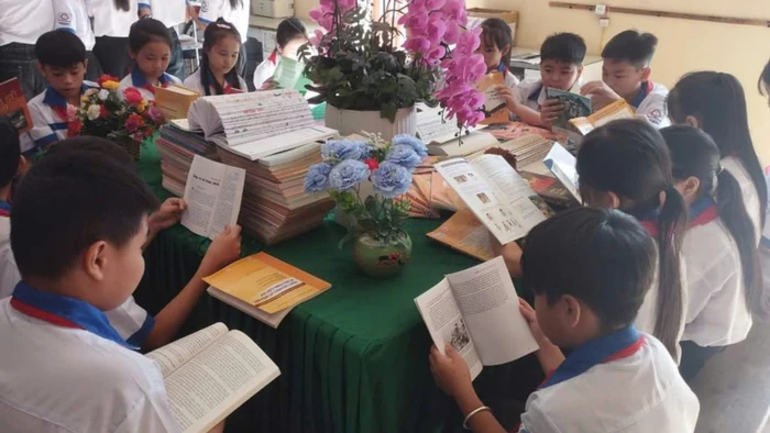 Học sinh Trường THCS Đức Ninh (Tuyên Quang) trong giờ tự học. Ảnh: NTCC